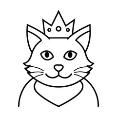crown on the head of a cat