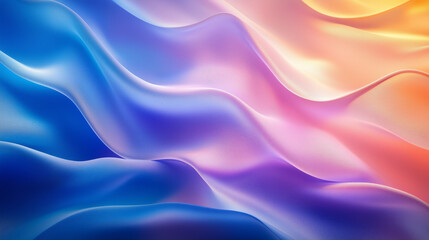 Fototapeta premium Abstract Flowing Fabric: Captivating waves of vibrant hues swirl and cascade across the canvas, creating a sense of movement and visual delight.