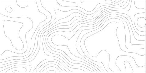 Abstract black and white topographic contours lines of mountains. Topography map art curve drawing. vector illustration. wave Line topography map contour background .background