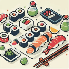 seafood, sushi, gourmet, fresh, delicious, rice, food, traditional, fish, japanese, cuisine, sashimi, maki, asian, tasty, culinary, healthy, salmon, roll, lunch, japan, seaweed, restaurant, dinner, as