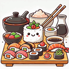 seafood, sushi, gourmet, fresh, delicious, rice, food, traditional, fish, japanese, cuisine, sashimi, maki, asian, tasty, culinary, healthy, salmon, roll, lunch, japan, seaweed, restaurant, dinner, as