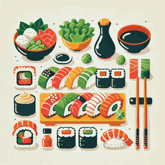 seafood, sushi, gourmet, fresh, delicious, rice, food, traditional, fish, japanese, cuisine, sashimi, maki, asian, tasty, culinary, healthy, salmon, roll, lunch, japan, seaweed, restaurant, dinner, as