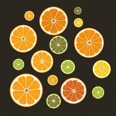 Obraz premium lemon slices background
