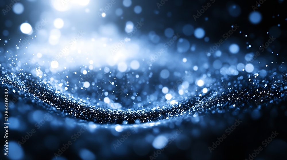 Leinwandbilder abstract background showcasing shimmering particles of blue light in a dreamy and mystical atmospher