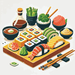 seafood, sushi, gourmet, fresh, delicious, rice, food, traditional, fish, japanese, cuisine, sashimi, maki, asian, tasty, culinary, healthy, salmon, roll, lunch, japan, seaweed, restaurant, dinner, as