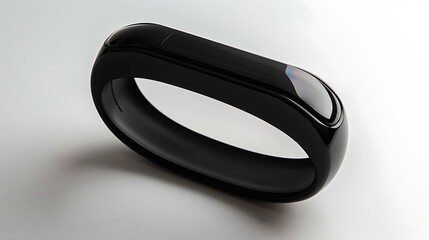 A high-tech wellness gadget tracking daily activities, sleep, and stress in a stylish wristband.

