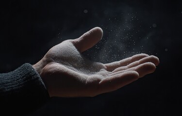 Jesus Christ's Hands Reaching Out at Sunrise, Inspirational Background with Copy Space for Your Message