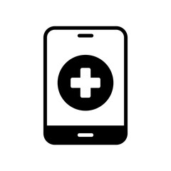 Obraz premium Mobile Healthcare Solid Black