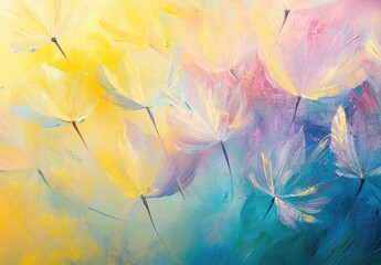 Colorful Oil Painting, Canvas, Paints. Palette Knife Background. Smudged Oil Paint.