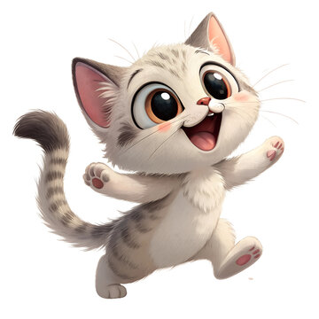 Flappy cute  Cat isolated on transparent background png
