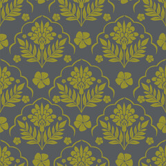 Wallpaper. Classic ornament. Damask pattern.Seamless vector background.