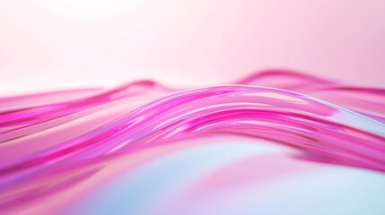 Abstract Pink Waves: A Serene Digital Art Piece