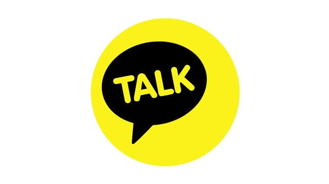 Talk social animated icon