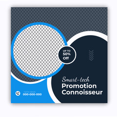 Digital marketing and corporate business service social media post banner template design