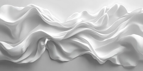 Fototapeta premium Abstract White Fabric Drape (5)