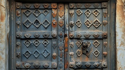 building with metal doors