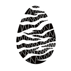 Zebra patterned eggs with black, white and pattern 3