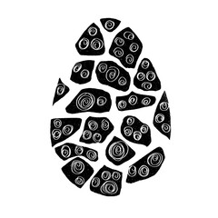 vector illustration of an easter egg with cow pattern 3