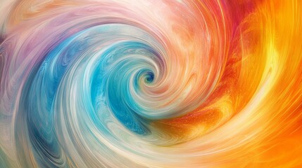 Obraz premium Multicolor swirls explosion in an abstract galaxy