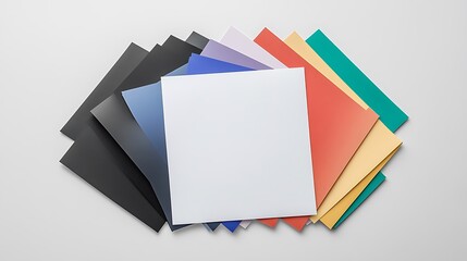 Vibrant Color Palette: A Flat Lay of Textured Papers AI Generated