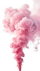 Fototapeta premium pink smoke cloud isolated
