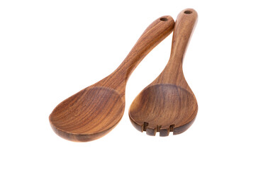 wooden spatulas isolated