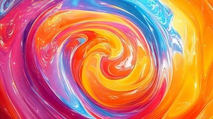 Obraz premium Digital vortex of swirling galaxy energy
