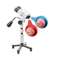 Colposcopy check woman. 3d illustration.
