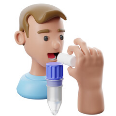 Cortisol or stress test. 3d illustration