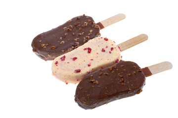 Ice cream on a stick isolated