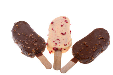 Ice cream on a stick isolated