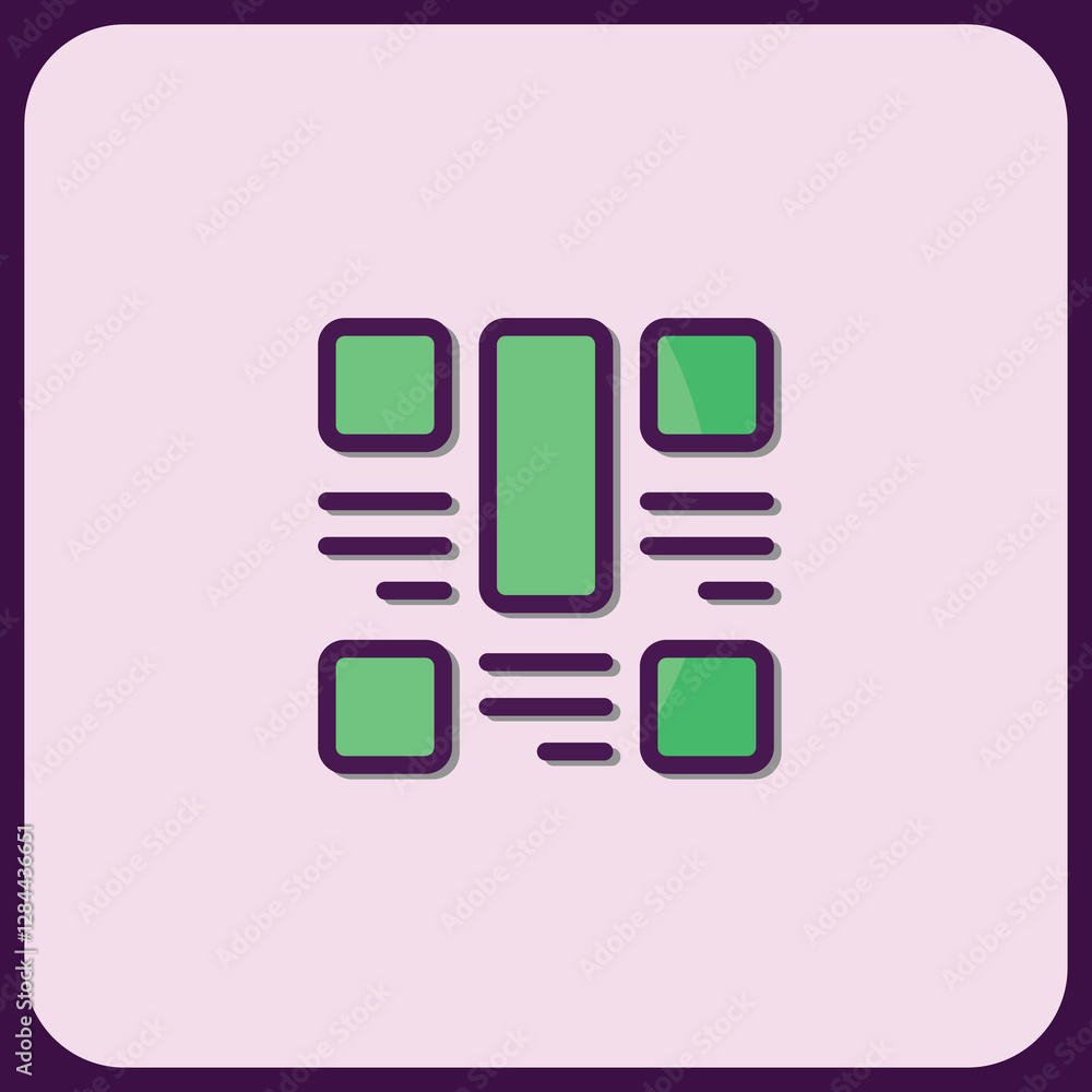 Poster modular ui design element icon set