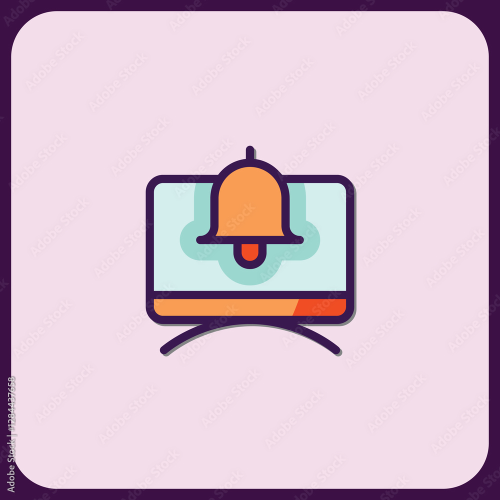 Poster computer screen notification alert icon design