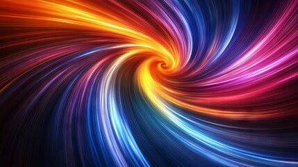 Obraz premium Colorful energy vortex in a cosmic galaxy