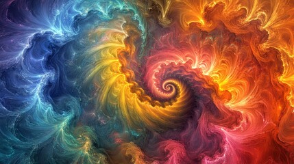 Abstract galaxy vortex of cosmic energy swirls