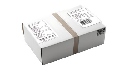 Collection 3D element of network logistic management support cargo and shipping icon vector  on white background, barcode box