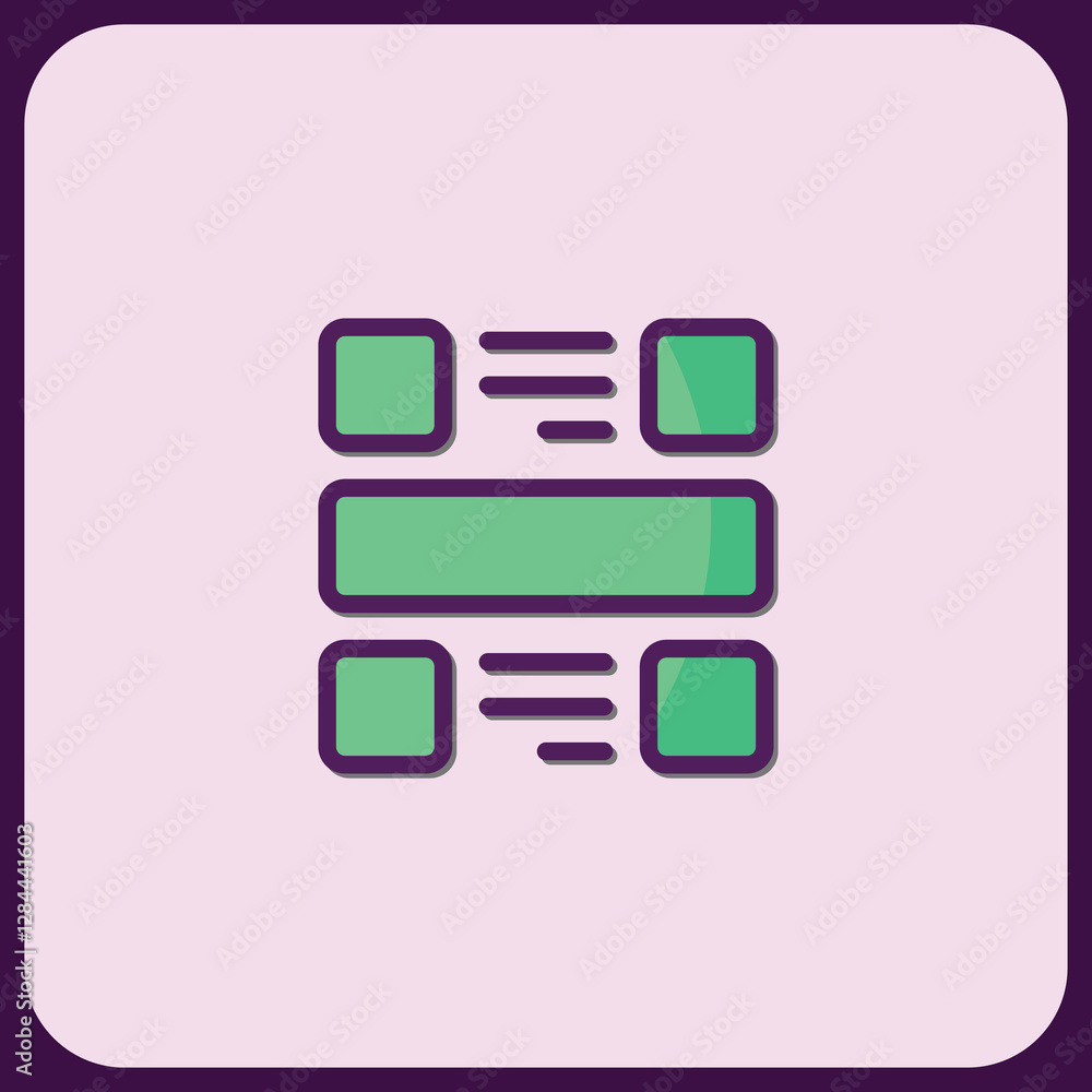 Poster modular ui design element: clean and customizable icon