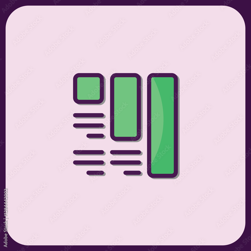 Poster abstract green ui icon set for modern applications