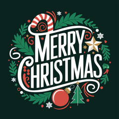 Obraz premium 2d vector illustration colorful icon for Christmas items and decoration with gifts accessories