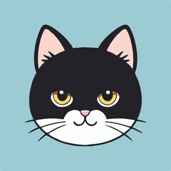 Obraz premium cute cat sticker icon