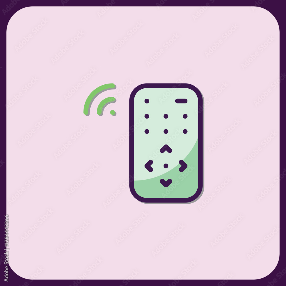 Poster wireless remote control icon design