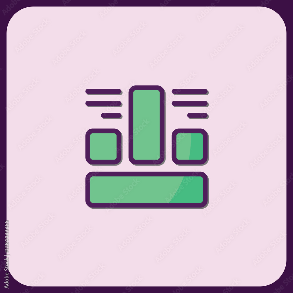 Poster modular ui design element pack: green blocks
