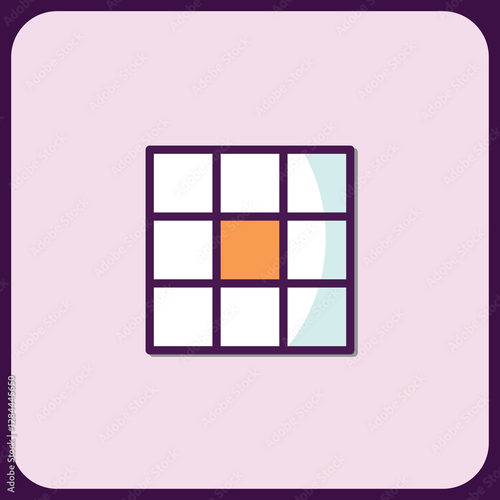 Poster abstract grid icon design with color accent
