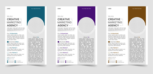 Modern Corporate Flyer Design for Business Marketing. With Three Colors