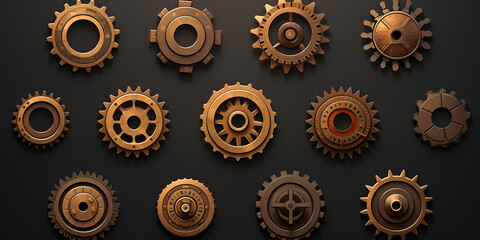 seamless pattern with gears Cogs and Gears