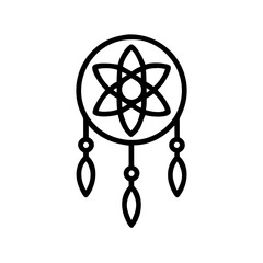 Obraz premium Dreamcatcher with geometric design, symbolism of protection