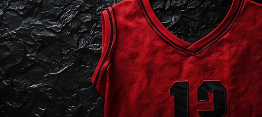 High-quality sports jersey clothing banner with a sleek matte black background for a modern touch.