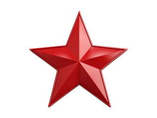 Fototapeta premium Red star symbol representing various cultural and political movements in different contexts and locations around the world today, isolated on transparent background