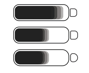 Obraz premium vector battery buttons 