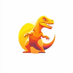 Obraz premium Design of dinosaur icon logo illustration isolated on white background